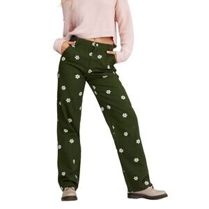 PacSun Stamped Floral Boyfriend Baggy Carpenter Pants 24